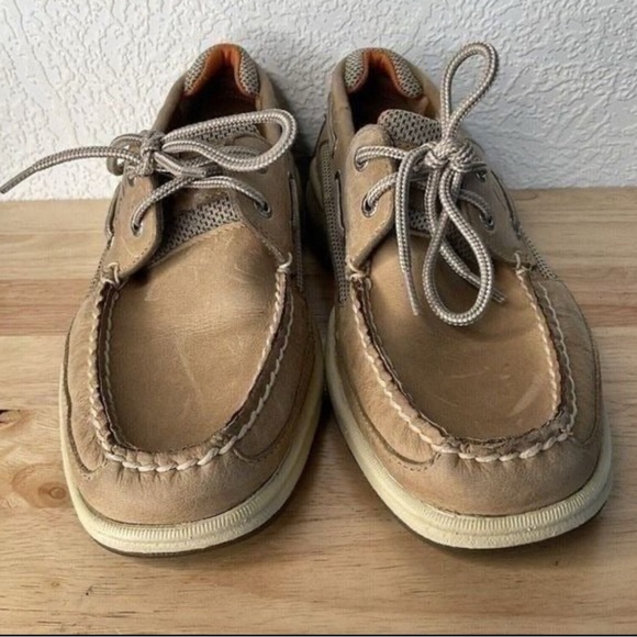 Sperry Men’s Tan Lanyard 2-Eye Topsiders Boat Shoes Size 7.5M - Picture 2 of 4